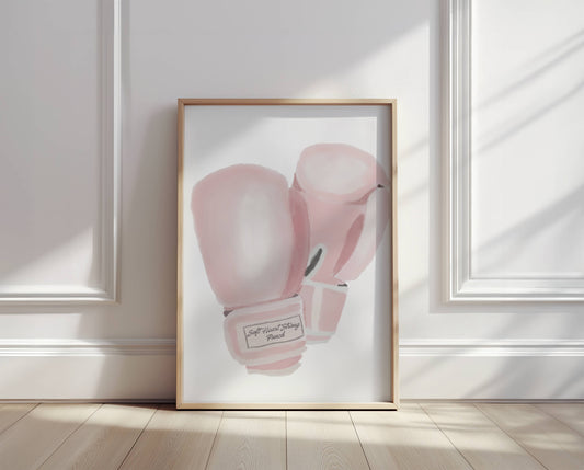 Pink Boxer Gloves "Soft Heart, Strong Punch" - Digital product